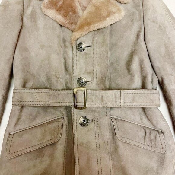 Gray Faux Fur Penny Lane Coat - Picture 2 of 7